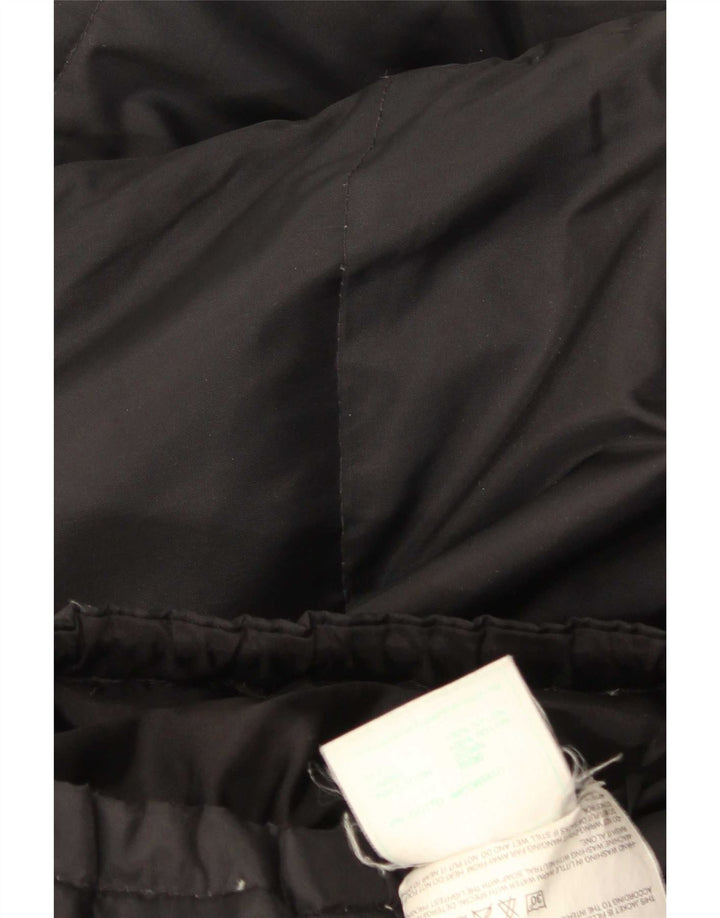 Vintage damski, oversize'owy, wyściełany płaszcz UK 6 XS z czarnego nylonu