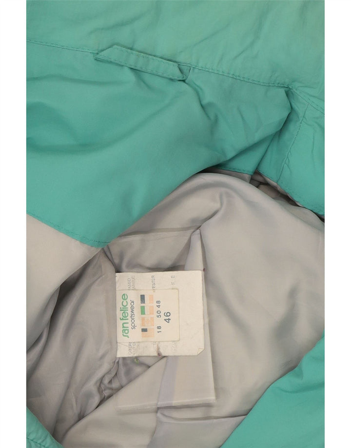 SAN FELICE Womens Windbreaker Jacket US 18 2XL Turquoise Polyamide Vintage San Felice and Second-Hand San Felice from Messina Hembry 
