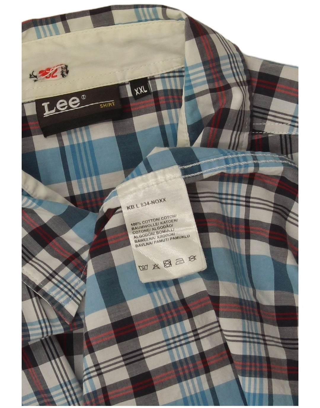 Koszula męska Lee 2XL, bawełniana niebieska kratka