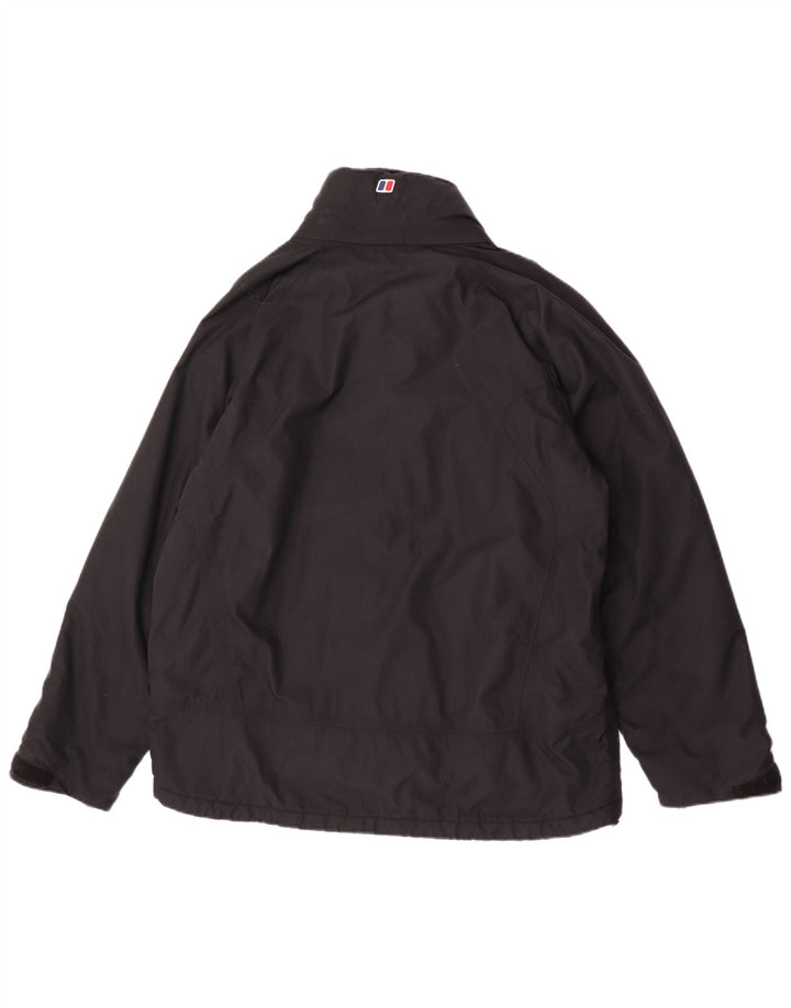 Męska kurtka przeciwdeszczowa z kapturem Berghaus UK 38 Średni czarny nylon