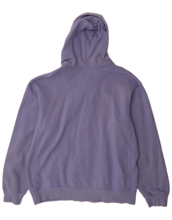 Nike Mens Zip Hoodie Sweater UK 45/47 XL Purple Cotton