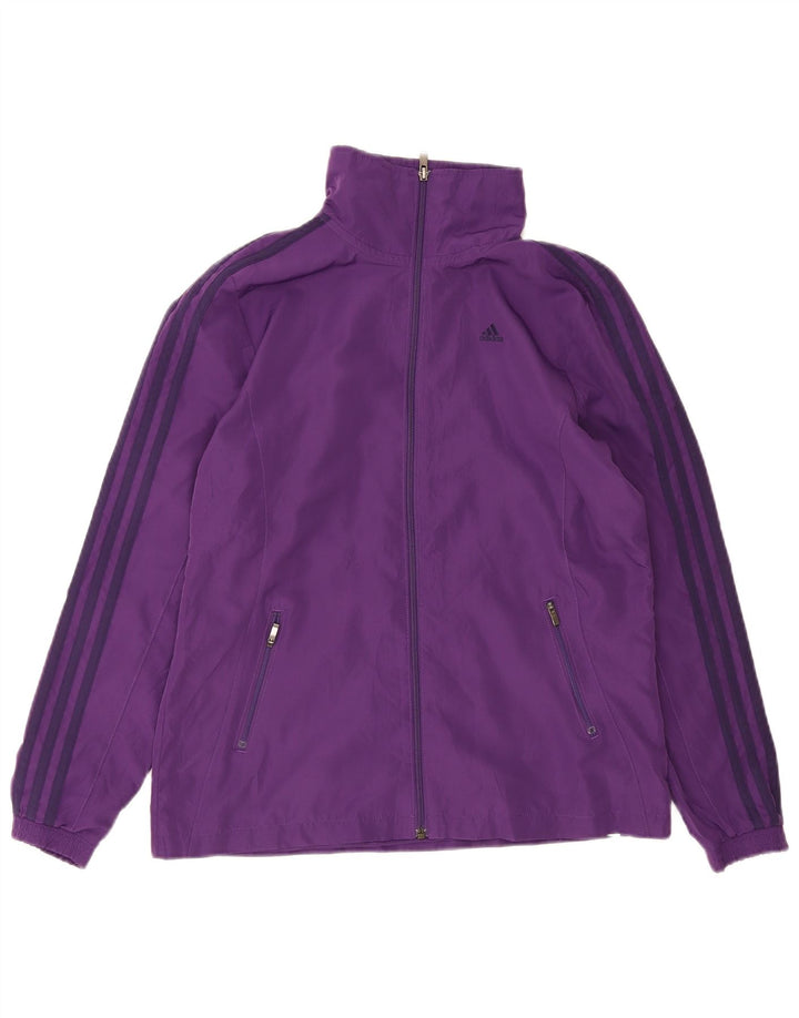 Damska bluza dresowa Adidas Climalite Top Jacket UK 12 Średni Fioletowy Poliester