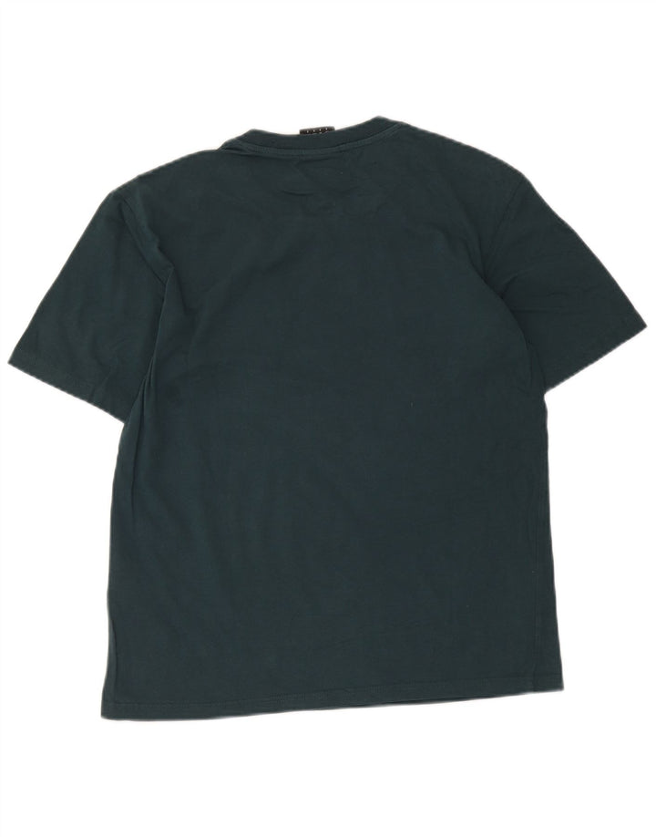 Męski T-shirt z regularną grafiką Umbro, mały, zielony, bawełniany