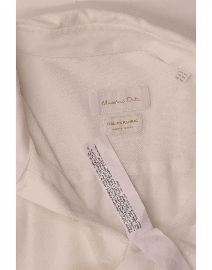 Koszula męska Massimo Dutti 2XL Biała bawełniana
