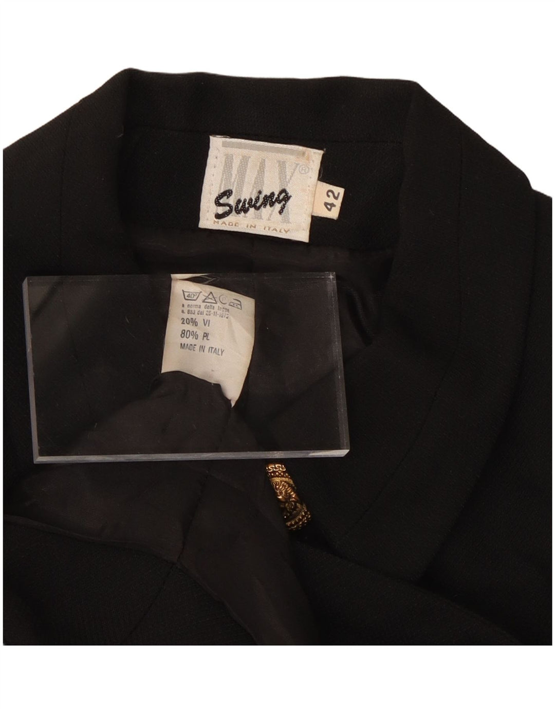 Bolerko damskie VINTAGE IT 42 Średnia czarna wiskoza