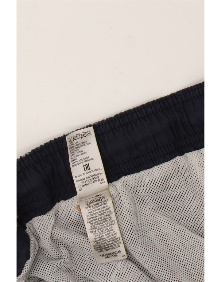 Męskie spodenki kąpielowe Marks & Spencer 2XL, bawełniana niebieska kratka