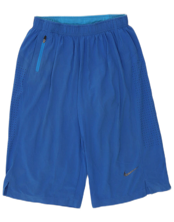 Męskie spodenki sportowe Nike Bermudy, małe, niebieskie, sportowe z poliestru