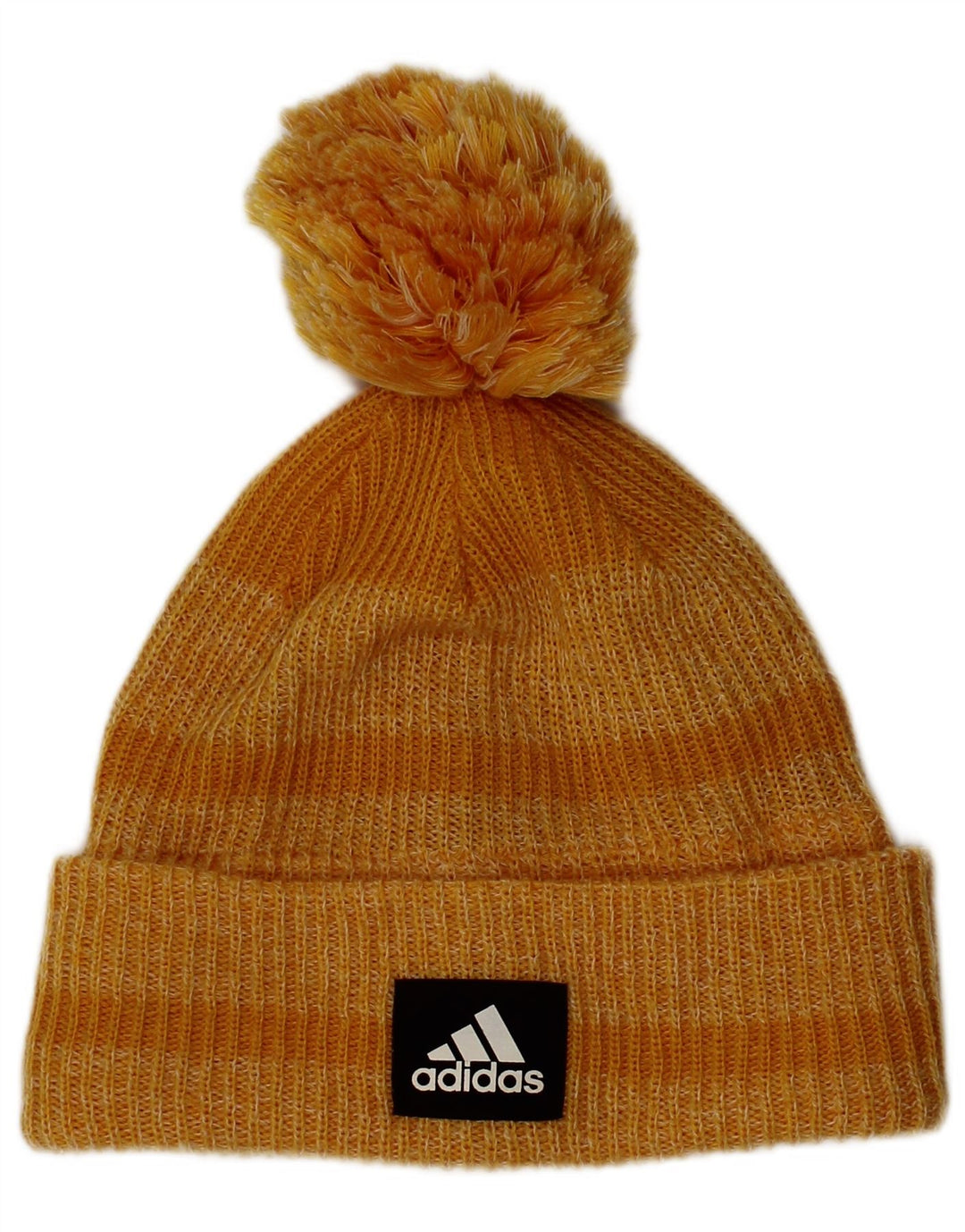 Damska czapka Adidas z dzianiny Bobble, jeden rozmiar, akrylowe żółte paski