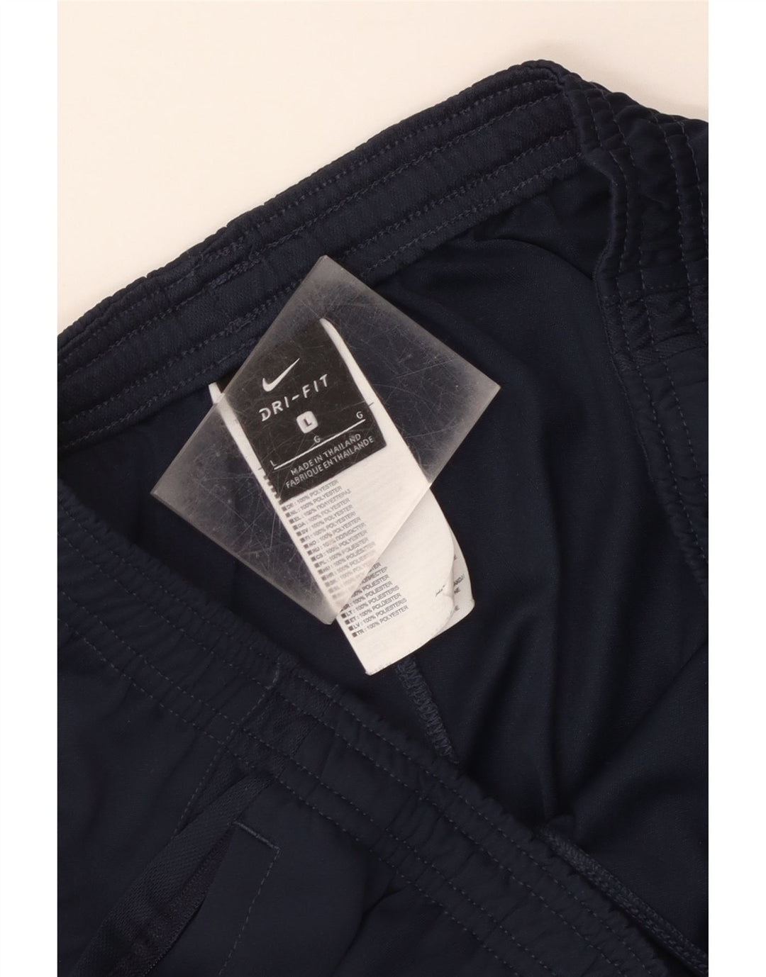 Męskie spodnie dresowe Nike Dri Fit, duże, granatowe, z poliestru