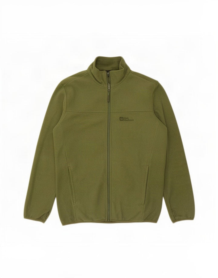 Męska kurtka polarowa Jack Wolfskin z podszewką UK 38, średni zielony poliester