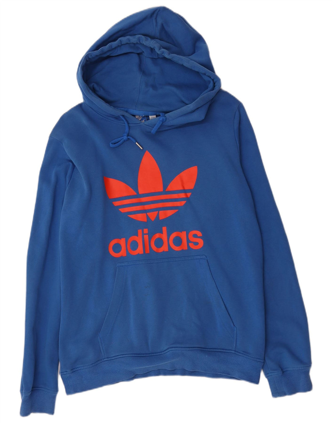 Męska bluza z kapturem Adidas Graphic, średnia niebieska, bawełniana
