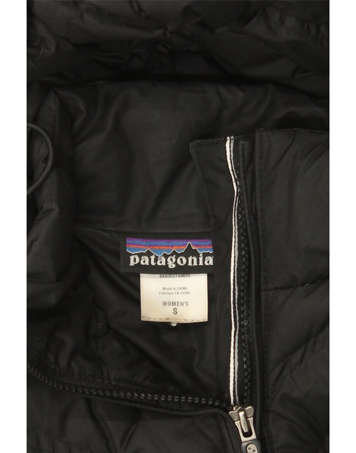 Damski płaszcz z kapturem Patagonia UK 10, mały, czarny poliester