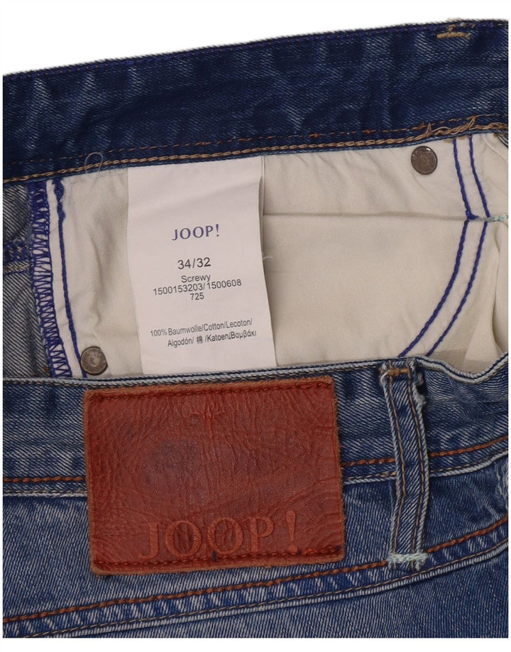 Męskie zwężane dżinsy Joop W34 L30, niebieska bawełna
