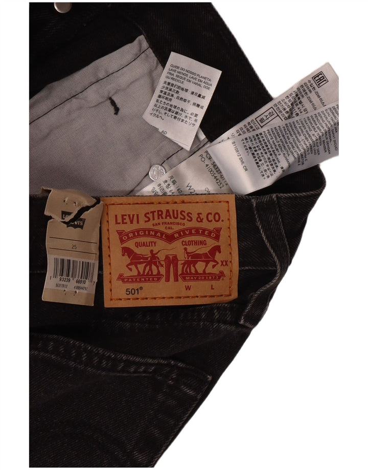 Damskie spodenki jeansowe LEVI'S 501 W25 XS, czarne, bawełniane