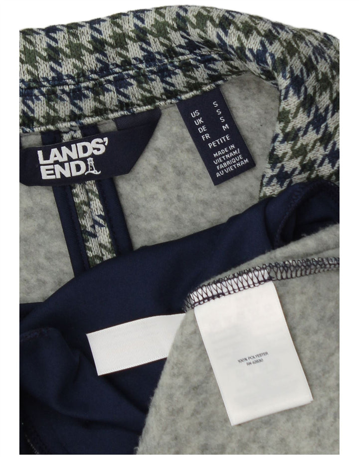 Damska marynarka zapinana na 1 guzik Lands End UK 10 Small Blue Houndstooth
