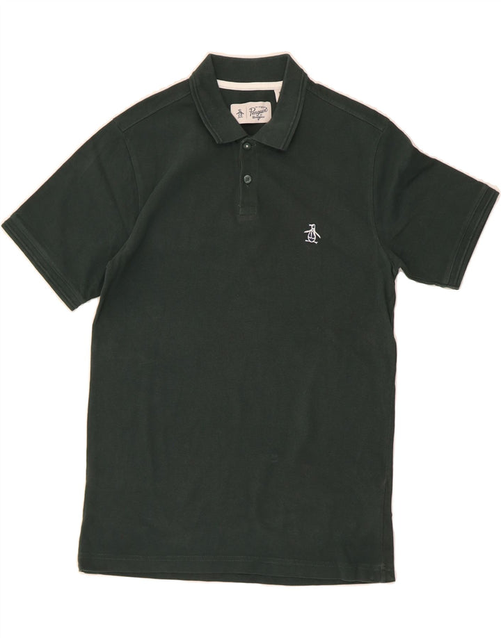 PENGUIN Mens Polo Shirt Small Green Cotton Vintage Penguin and Second-Hand Penguin from Messina Hembry 