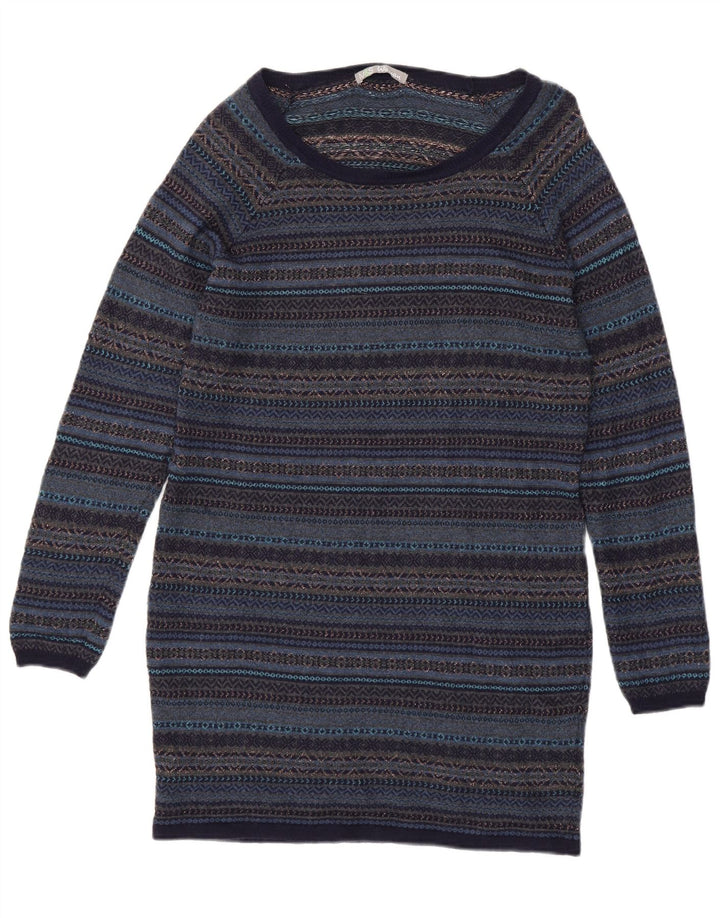 Marks & Spencer Damska sukienka sweterkowa UK 14 Średni granatowy Fair Isle