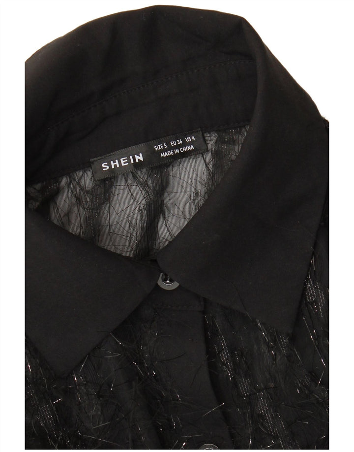 Damska bluzka Shein See Through Oversize UK 10 Small Black