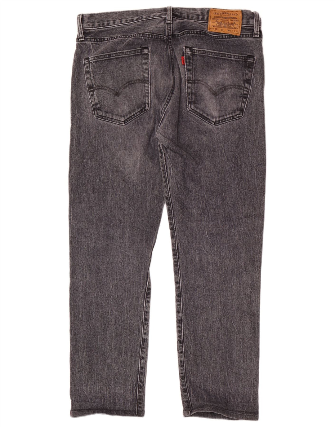 Męskie dżinsy Levi's 501 Straight W33 L28 Szara bawełna