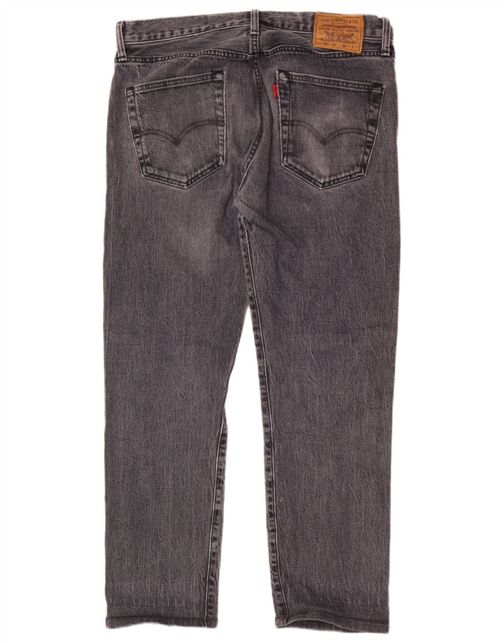 Męskie dżinsy Levi's 501 Straight W33 L28 Szara bawełna