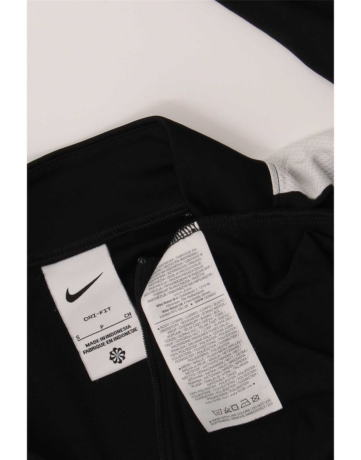 Męska koszulka Nike Dri Fit z zamkiem błyskawicznym i długim rękawem, mała, czarna, z blokami kolorów