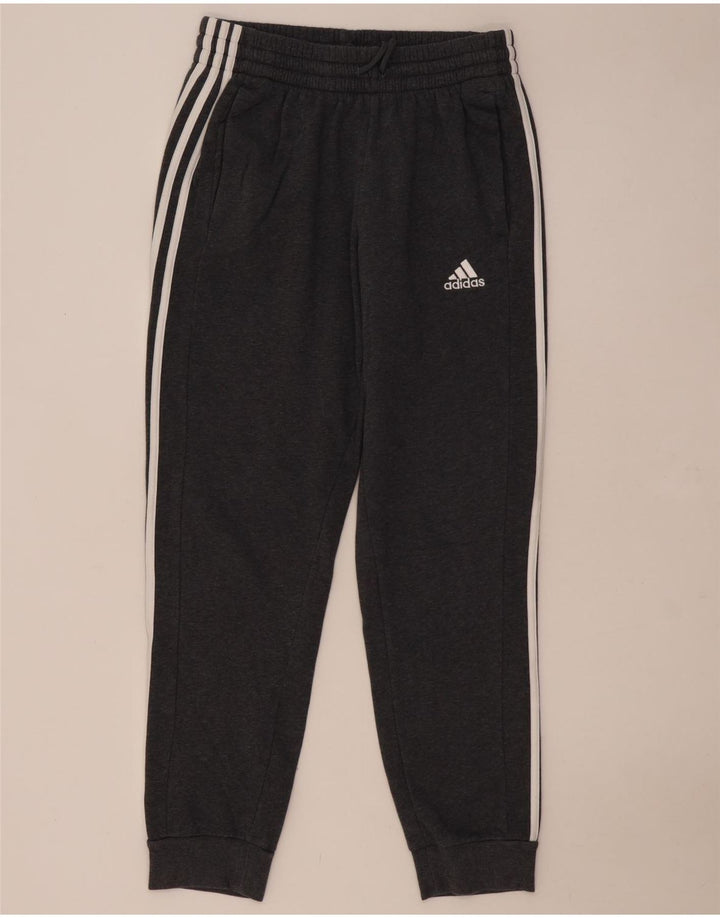 Męskie spodnie dresowe Adidas, średnioszare, bawełniane