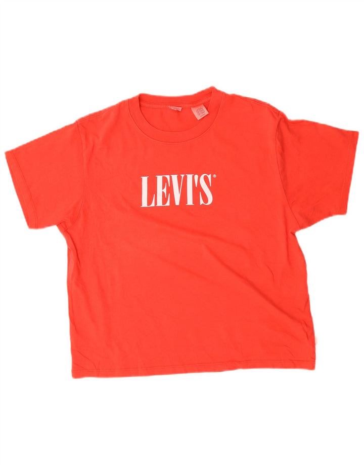 Damska koszulka oversize z grafiką Levi's Top UK 6 XS czerwona