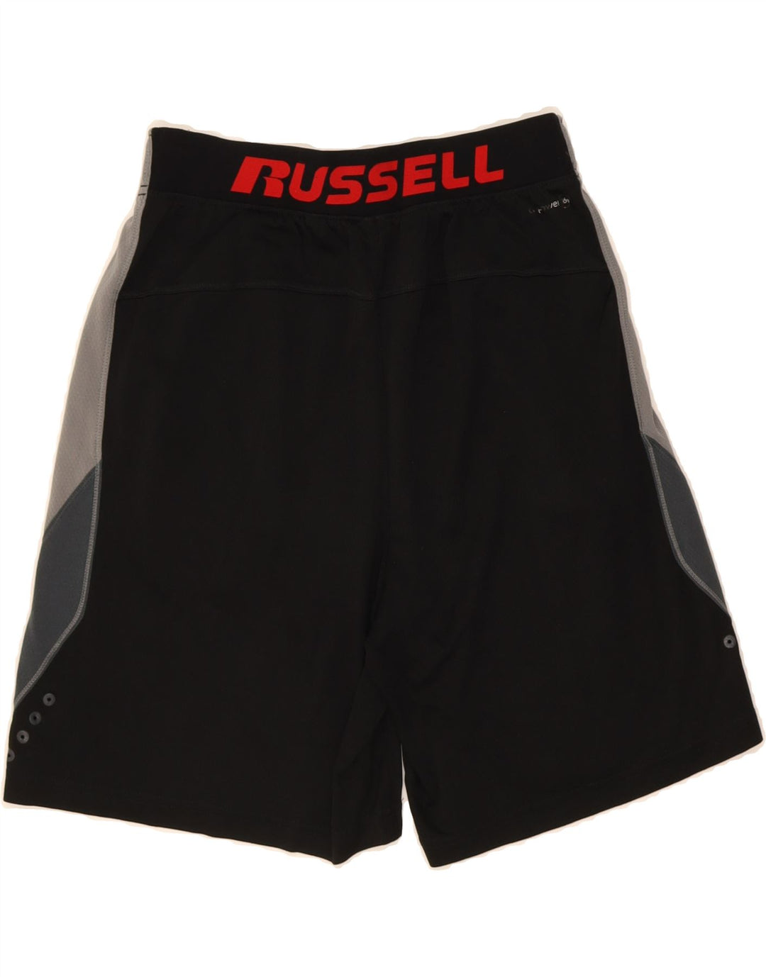 RUSSELL ATHLETIC Mens Dri-Power Sport Shorts Medium  Black Colourblock Vintage Russell Athletic and Second-Hand Russell Athletic from Messina Hembry 