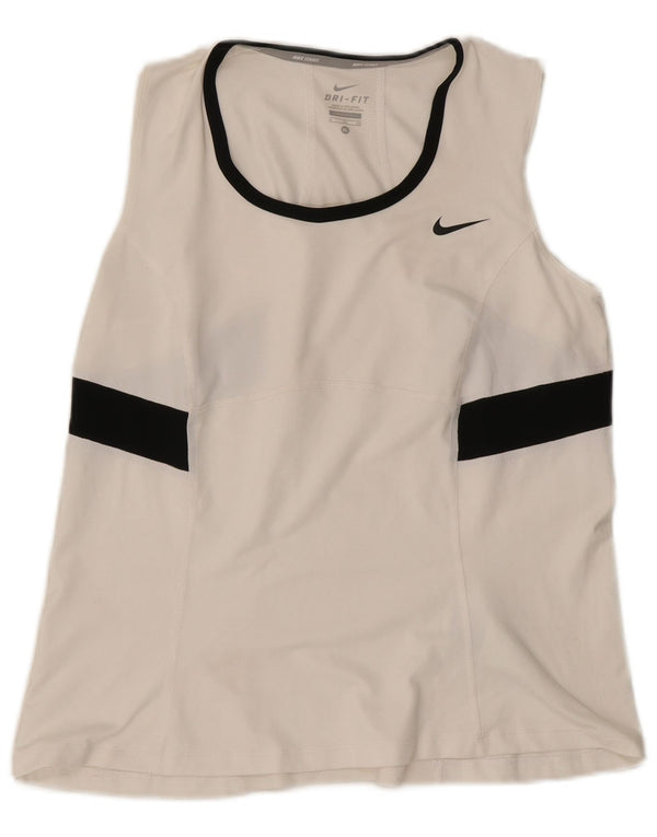 Damska koszulka z kamizelką Nike Dri Fit UK 18 XL, biały poliester z blokami kolorów