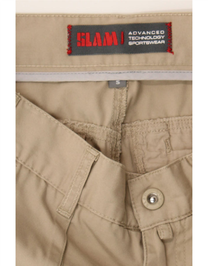 SLAM Mens Straight Cargo Trousers Small W29 L28 Beige Cotton Vintage Slam and Second-Hand Slam from Messina Hembry 