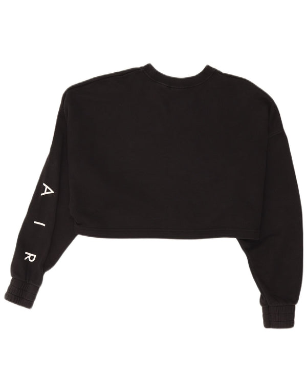 Damska bluza oversize NIKE Crop UK 14, średnia czarna sportowa