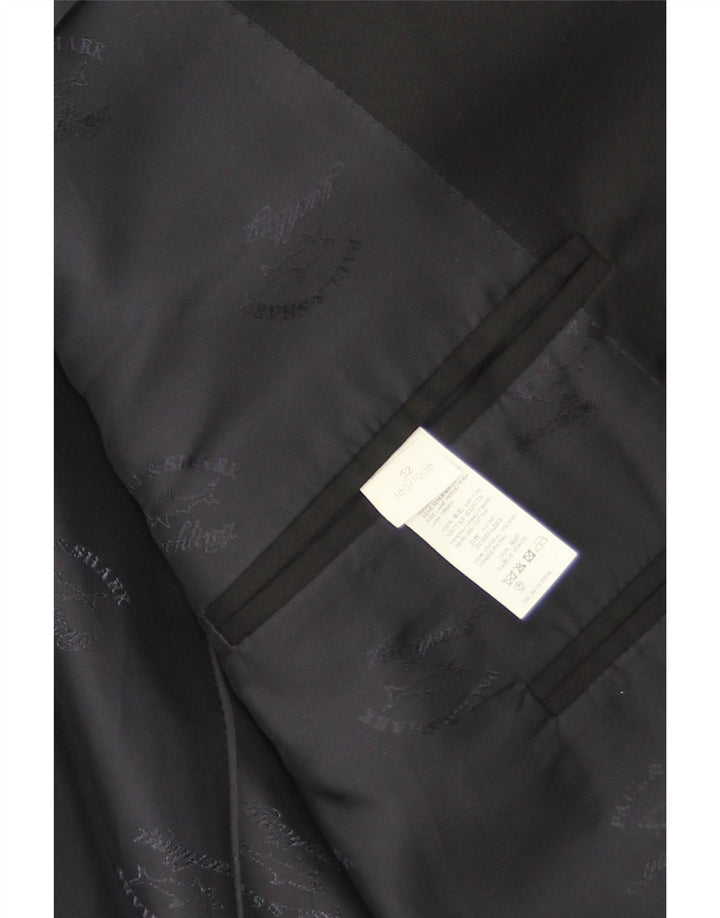 Męska marynarka zapinana na 2 guziki Paul & Shark IT 52 XL Czarna wiskoza