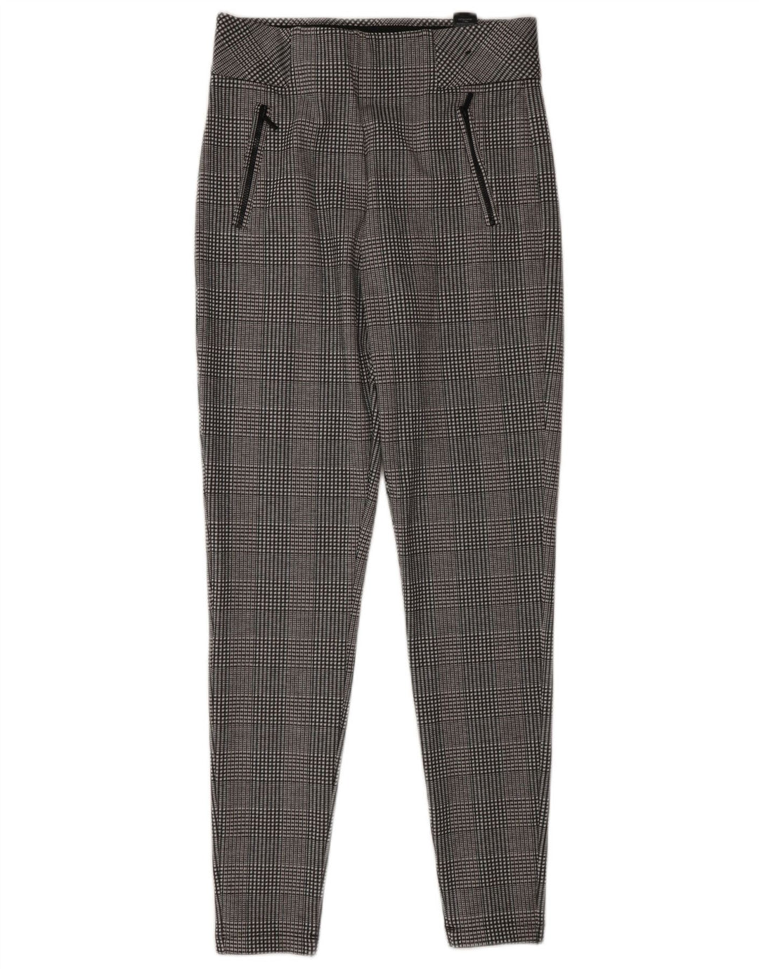 Legginsy damskie Marks & Spencer UK 10, małe, szare, poliester w pepitkę