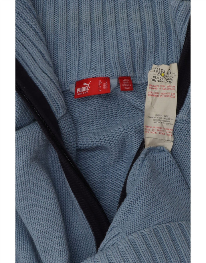 Męski sweter puma, duży, niebieski akryl