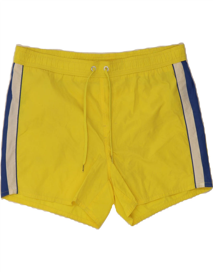 ARENA Mens Swimming Shorts Medium  Yellow Colourblock Vintage Arena and Second-Hand Arena from Messina Hembry 