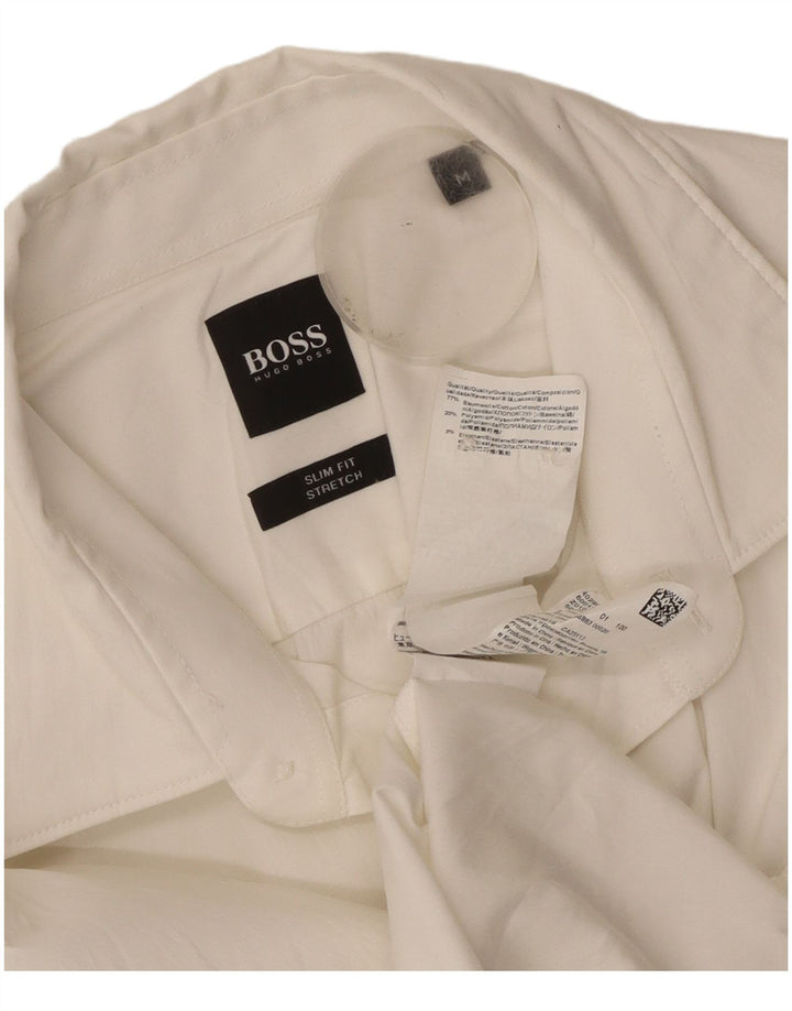 Koszula męska Hugo Boss Slim Fit, średnia biała bawełna