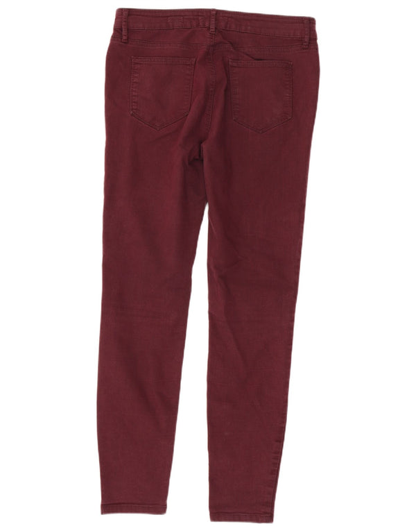 Damskie jeansy Jegging Fat Face UK 12 Medium W32 L29 Burgundowa bawełna