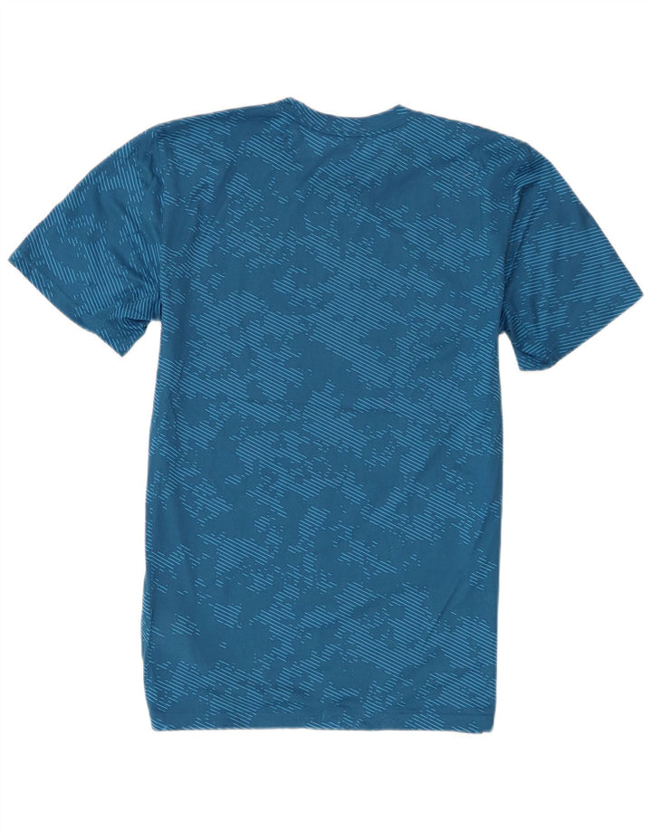 Męski T-shirt Nike Dri Fit, mały, niebieski kamuflaż, poliester