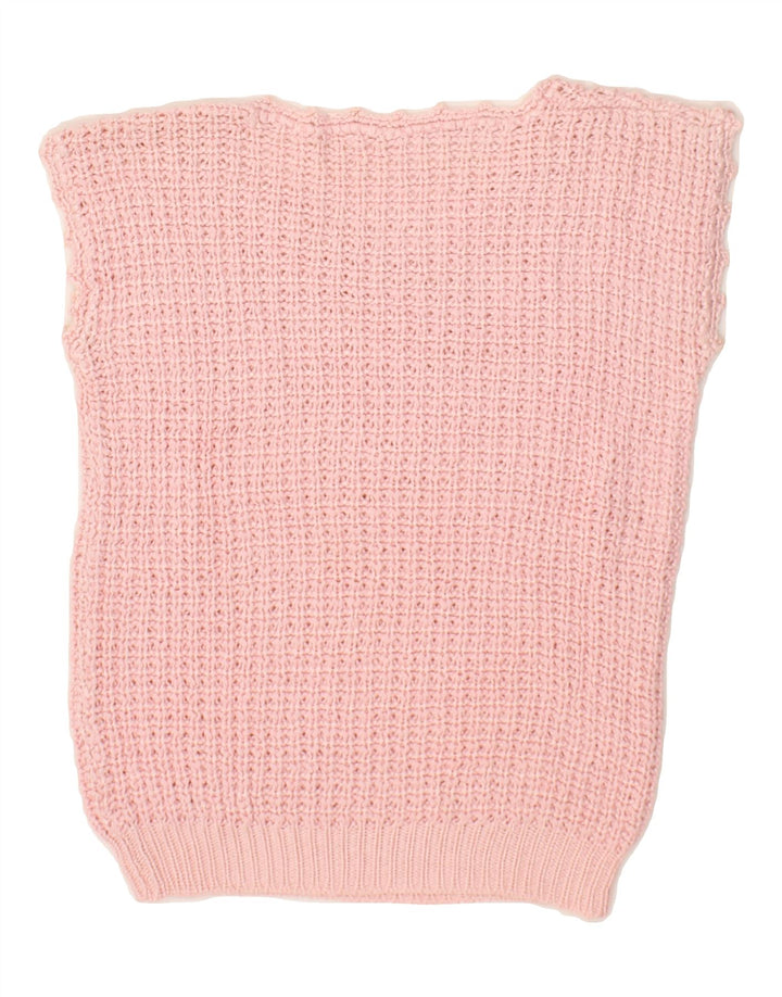 VINTAGE Womens Vest Tank Top UK 12 Medium Pink Vintage Vintage and Second-Hand Vintage from Messina Hembry 