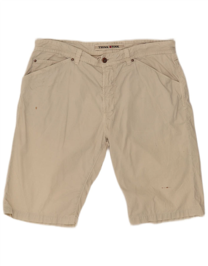 Męskie spodenki Chino Think Pink W36, duże, beżowe