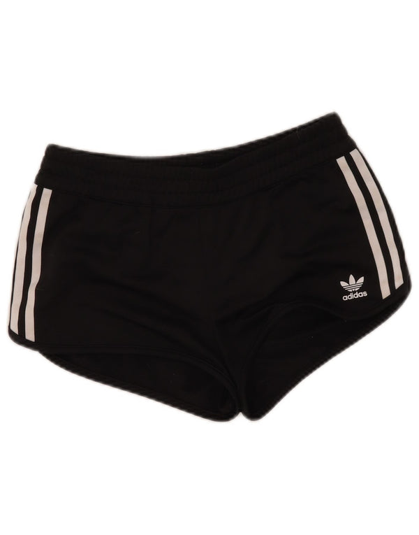 Damskie spodenki sportowe Adidas UK 10, małe, czarne, poliestrowe