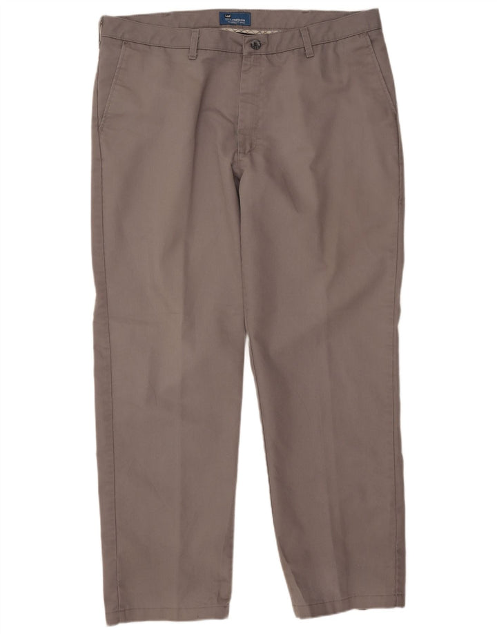 Męskie spodnie chino Lee Straight Classic Fit W40 L32 Szary poliester
