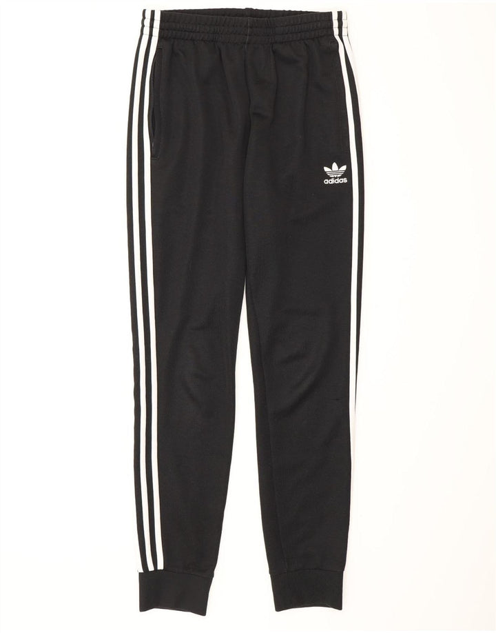 Męskie spodnie dresowe Adidas, małe, czarne, poliestrowe