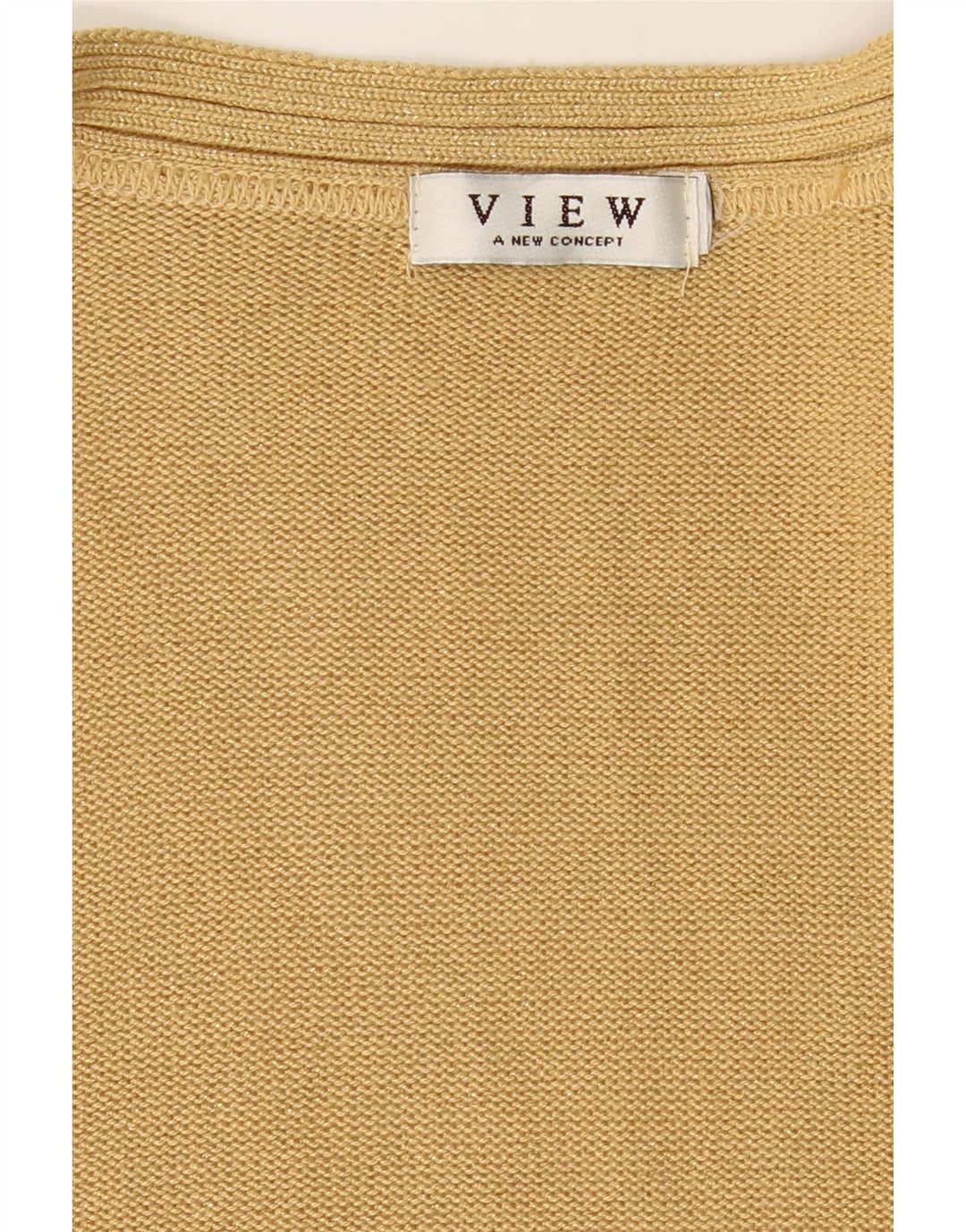 VINTAGE Womens Open Cardigan Sweater UK 14 Medium Yellow Acrylic Vintage Vintage and Second-Hand Vintage from Messina Hembry 