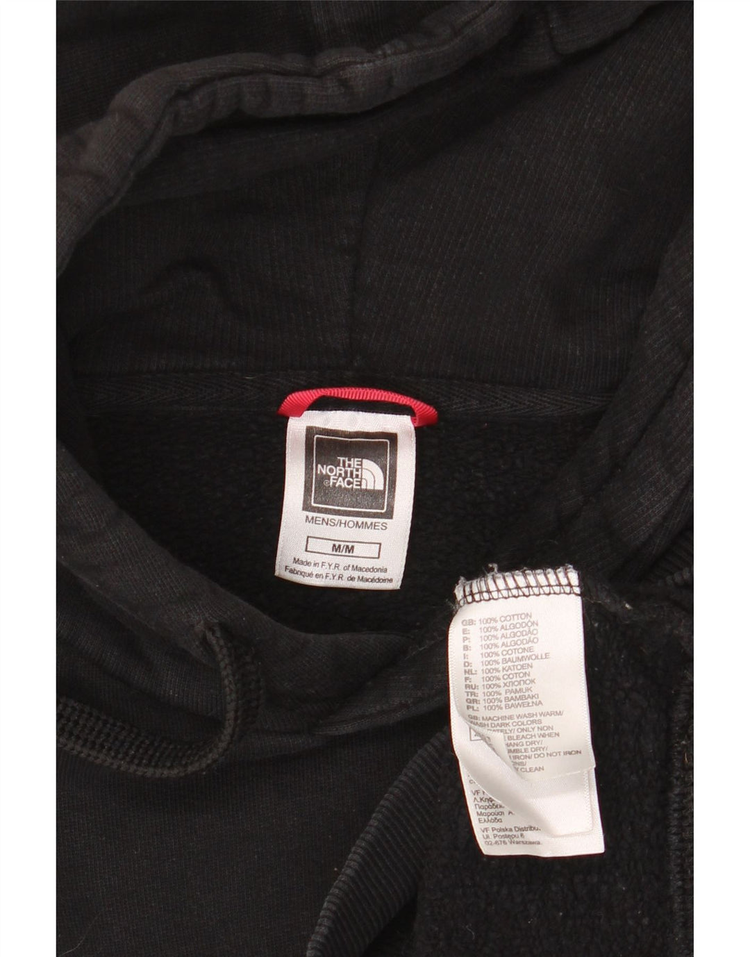 Męski sweter z kapturem The North Face z grafiką, średniej wielkości, czarny, bawełniany