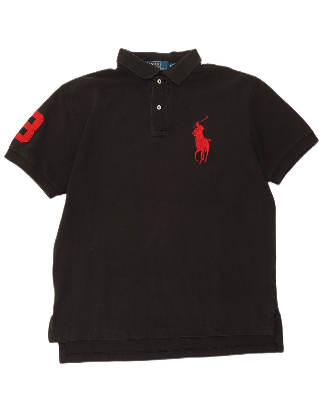 Męska koszula graficzna Polo Ralph Lauren, średnia czarna, bawełniana