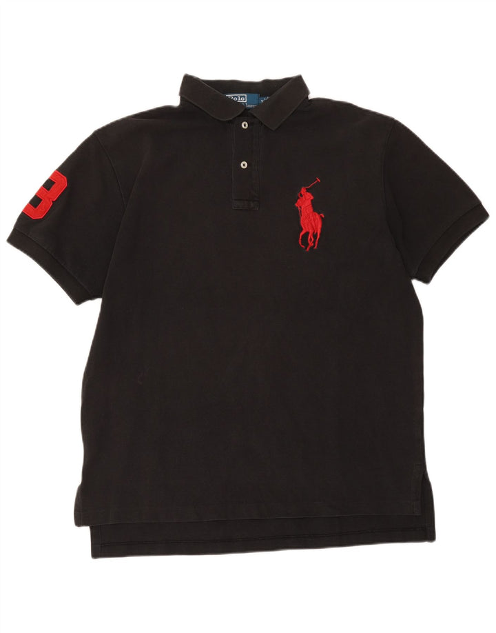 Męska koszula graficzna Polo Ralph Lauren, średnia czarna, bawełniana