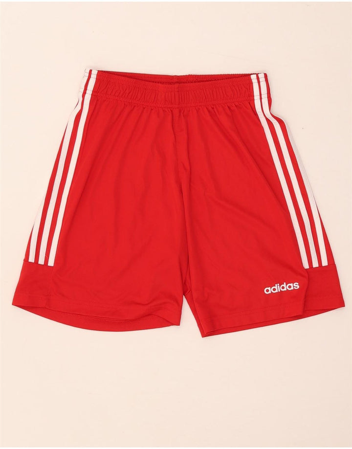 Męskie spodenki sportowe Adidas Climalite, średni czerwony poliester