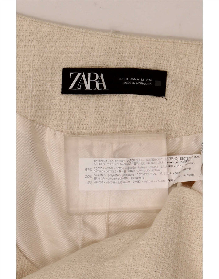 Kamizelka damska Zara UK 12 Średni Beż Bawełniana