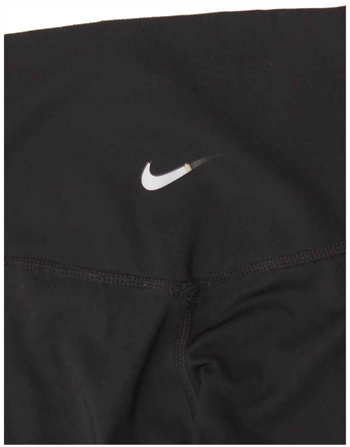 Damskie legginsy Nike Dri Fit Graphic UK 12, średni czarny poliester